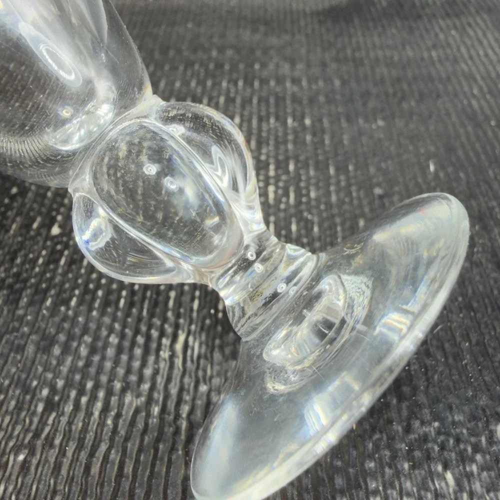 Vintage Seneca Ingrid Clear Elegant 3inch‎ Goblets Footed Cups Glasses Set 2